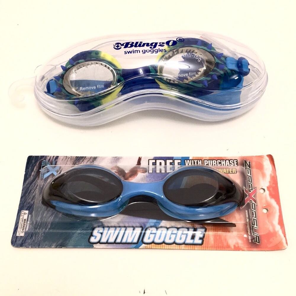 2 pairs of swim goggles NEW Bling 2.0 anti-fog